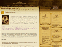 Tablet Screenshot of bookofmormonfacts.com